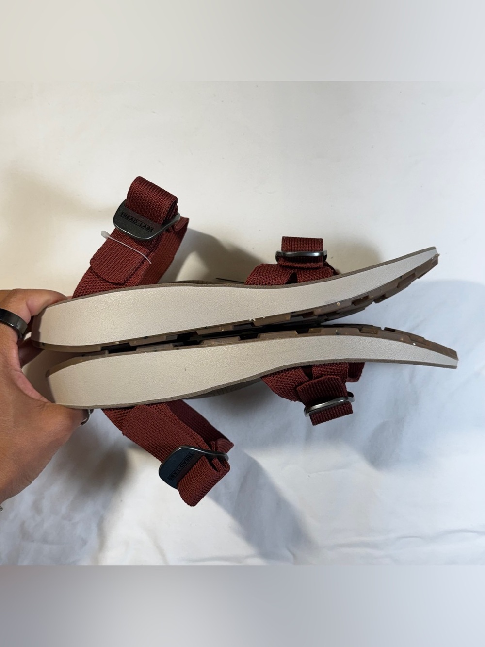 Tread-Labs Red-Brown Adjustable Strap Sandals - Picture 4 of 4